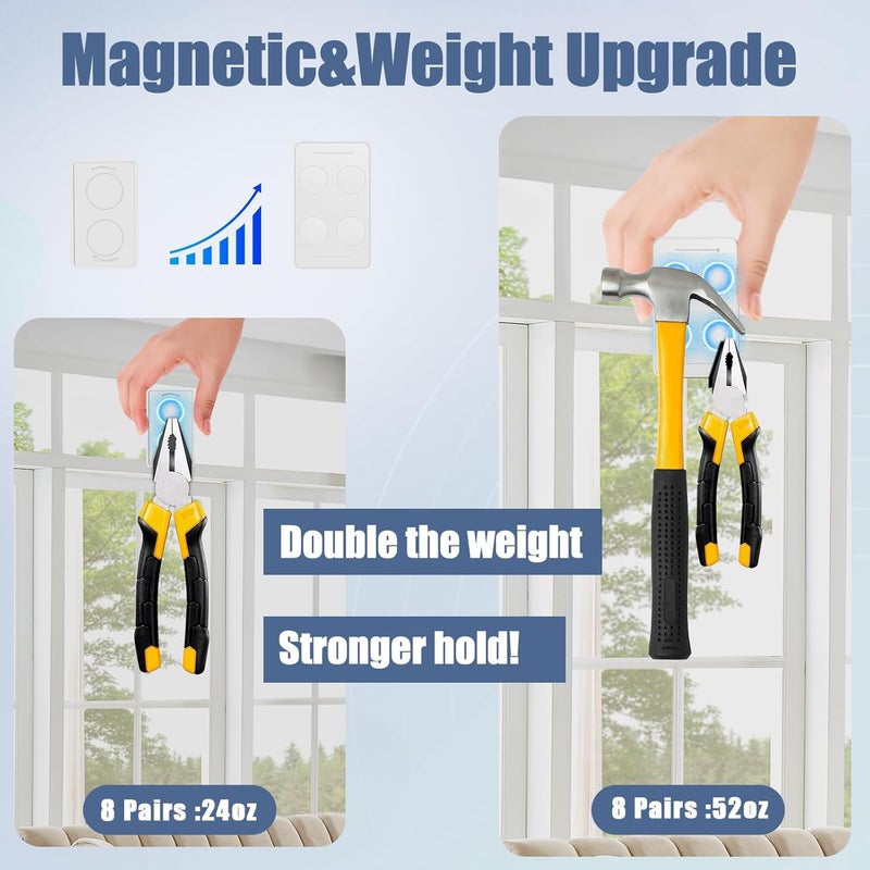 ANGAR 16pcs Outdoor Curtain Weights, Upgraded Heavier-Duty Waterproof Curtain Magnets Weights Outdoor, for Home Patio Drapery, Shower, Flags, Tablecloth to Stop Heavy Wind, White - Image 2